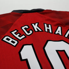 Load image into Gallery viewer, 1996/98 Beckham #10 Manchester United Vintage Umbro Home Football Shirt (L)10
