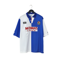 Load image into Gallery viewer, 1994/96 Shearer #9 Blackburn Rovers Vintage ASICS Home Football Shirt (XL)1
