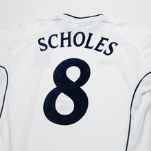 Load image into Gallery viewer, 2001/03 Scholes #8 England Vintage Umbro Home Football Shirt (M) Brazil 2002 WC10
