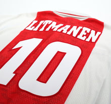 Load image into Gallery viewer, 1998/99 LITMANEN #10 Ajax Vintage Umbro Home Football Shirt (M) Finland
