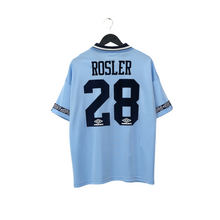 Load image into Gallery viewer, 1993/95 Rosler #28 Manchester City Vintage Umbro Home Football Shirt (L)0

