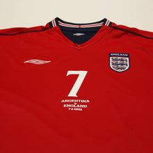 Load image into Gallery viewer, 2002/04 Beckham #7 England Vintage Umbro Away Football Shirt (M) Argentina WC3
