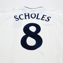 Load image into Gallery viewer, 2001/03 Scholes #8 England Vintage Umbro Home Football Shirt XXL Brazil 2002 WC11
