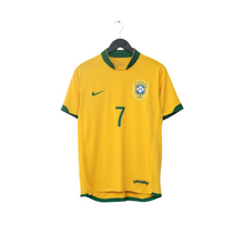Load image into Gallery viewer, 2006/08 Adriano #7 Brazil Vintage Nike Home Football Shirt (M) World Cup 061
