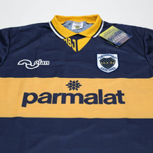 Load image into Gallery viewer, 1995/96 Maradona #10 Boca Juniors Olan Reissue Parmalat LS Shirt 42 (L) BNWT3
