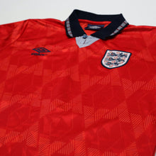 Load image into Gallery viewer, 1990/93 Wright #14 England Vintage Umbro Away Football Shirt (M) US Cup 934
