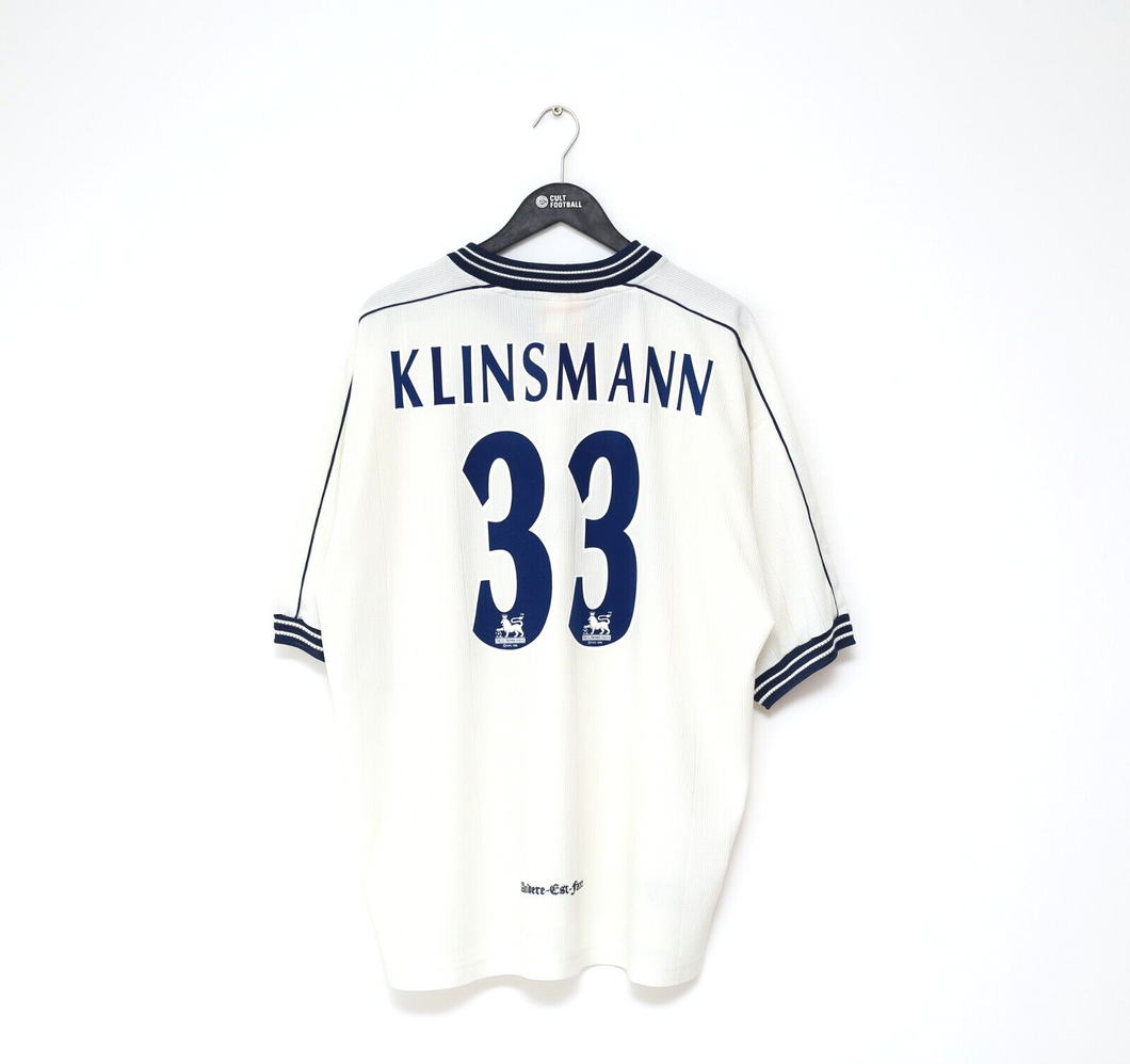 1997/98 KLINSMANN #33 Tottenham Hotspur Vintage PONY Home Football Shirt (XXL)