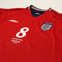 Load image into Gallery viewer, 2002/04 Scholes #8 England Vintage Umbro Away Football Shirt (XXL) Argentina WC4
