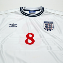 Load image into Gallery viewer, 1999/01 Scholes #8 England Vintage Umbro Home Football Shirt (L) Euro 20003
