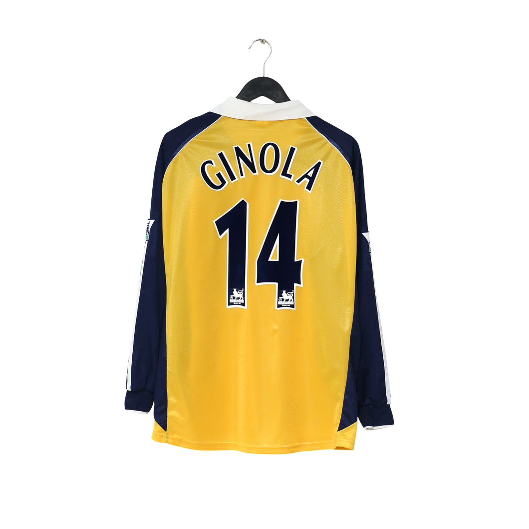 1999/01 GINOLA #14 Tottenham Hotspur Vintage adidas L/S Away Football Shirt (XL)0