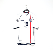 Load image into Gallery viewer, 2001/03 OWEN #10 England Vintage Umbro Home Football Shirt (XL) WC 2002 BRAZIL

