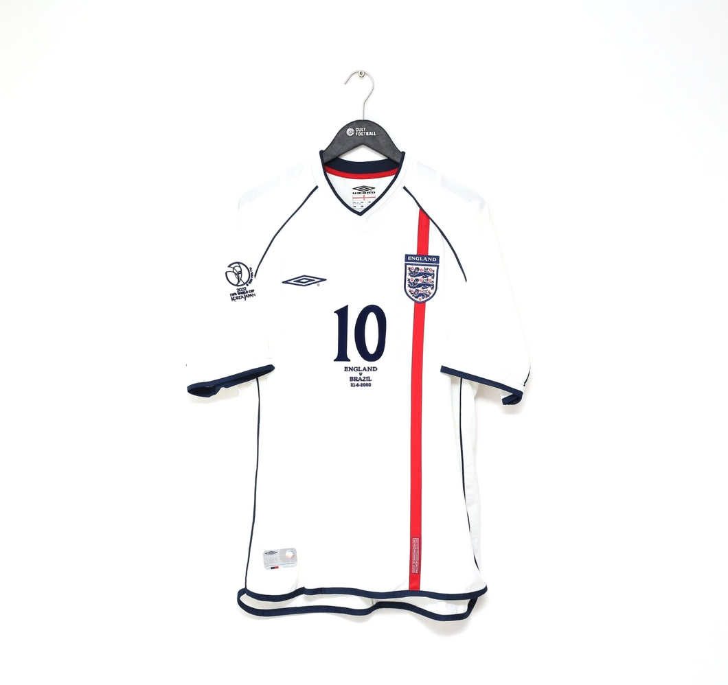 2001/03 OWEN #10 England Vintage Umbro Home Football Shirt (XL) WC 2002 BRAZIL