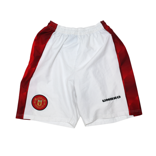 1996/98 MANCHESTER UNITED Vintage Umbro Home Football Shorts (30 Waist)0