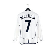 Load image into Gallery viewer, 2001/03 Beckham #7 England Vintage Umbro L/S Home Greece Football Shirt (S)1
