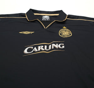 2003/04 LARSSON #7 Celtic Vintage Umbro European Away Football Shirt (L)
