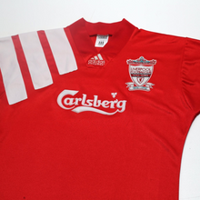 Load image into Gallery viewer, 1992/93 Liverpool Vintage adidas Equipment Home Football Shirt (S) 34/36
