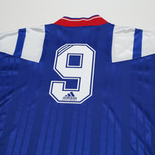 Load image into Gallery viewer, 1992/94 McCoist #9 Rangers Vintage adidas Equipment Home Football Shirt (L)9
