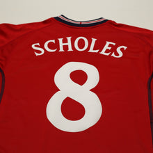 Load image into Gallery viewer, 2002/04 Scholes #8 England Vintage Umbro Away Football Shirt (XXL) Argentina WC10
