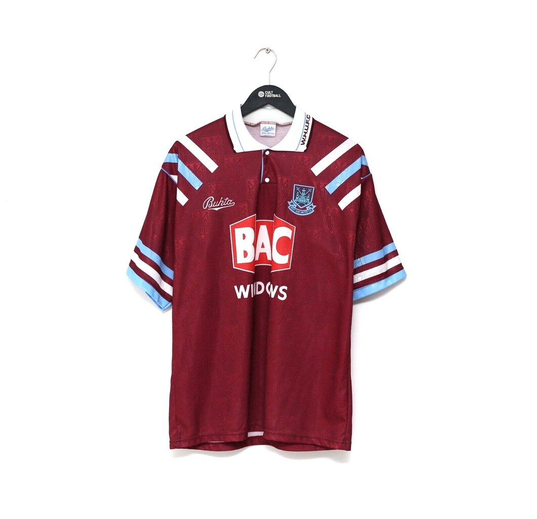 1991/92 WEST HAM UNITED Vintage Bukta Home Football Shirt (L) 42/44