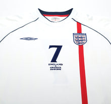 Load image into Gallery viewer, 2001/03 BECKHAM #7 England Vintage Umbro Home Greece Football Shirt (XL) WC 2002

