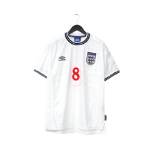 Load image into Gallery viewer, 1999/01 Scholes #8 England Vintage Umbro Home Football Shirt (L) Euro 20001
