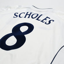 Load image into Gallery viewer, 2001/03 Scholes #8 England Vintage Umbro Home Football Shirt XXL Brazil 2002 WC12
