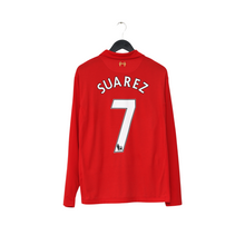 Load image into Gallery viewer, 2012/13 Suarez #7 Liverpool Vintage Warrior L/S Home Football Shirt (L)0

