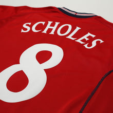 Load image into Gallery viewer, 2002/04 Scholes #8 England Vintage Umbro Away Football Shirt (M) Argentina WC13
