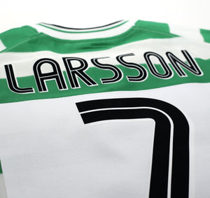 2001/03 LARSSON #7 Celtic Umbro European Home Football Shirt (L)