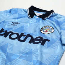 Load image into Gallery viewer, 1989/91 Lake #11 Manchester City Retro Umbro Home Football Shirt (S)4
