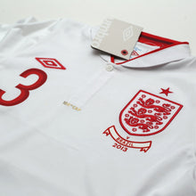 Load image into Gallery viewer, 2012/13 Cole #3 England Vintage Umbro Home Football Shirt (38) 100th Cap BNWT10
