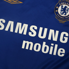 Load image into Gallery viewer, 2005/06 Lampard #8 Chelsea Vintage Umbro Centenary UCL Home Football Shirt (M)5
