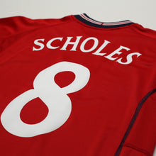 Load image into Gallery viewer, 2002/04 Scholes #8 England Vintage Umbro Away Football Shirt (XXL) Argentina WC11

