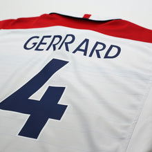 Load image into Gallery viewer, 2003/05 Gerrard #4 England Vintage Umbro Home Football Shirt (L) EURO 20049
