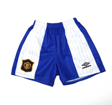 Load image into Gallery viewer, 1994/96 MANCHESTER UNITED Vintage Umbro Third Kit Shorts (S) 28/30&quot; Waist
