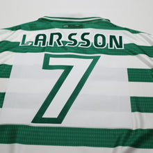 Load image into Gallery viewer, 1997/99 Larsson #7 Celtic Vintage Umbro Home Football Shirt (XL)10

