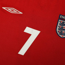 Load image into Gallery viewer, 2004/06 Beckham #7 England Vintage Umbro Away Football Shirt (L) EURO 20046
