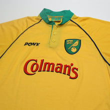 Load image into Gallery viewer, 1997/99 Norwich City Vintage PONY x Bruce Oldfield Home Shirt (XL)
