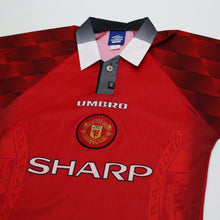 Load image into Gallery viewer, 1996/98 Cantona #7 Manchester United Vintage Umbro Home Football Shirt (S)2

