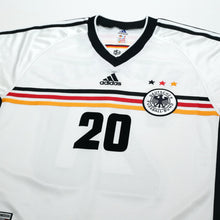 Load image into Gallery viewer, 1998/00 Bierhoff #20 Germany Vintage adidas Home Football Shirt (L) WC 982
