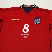 Load image into Gallery viewer, 2002/04 Scholes #8 England Vintage Umbro Away Football Shirt (M) Argentina WC2
