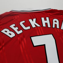 Load image into Gallery viewer, 1999 Beckham #7 Manchester United adidas Icons L/S Treble Football Shirt (L/XL)13
