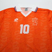 Load image into Gallery viewer, 1994 Bergkamp #10 Holland Vintage Lotto Home Football Shirt (M) Netherlands2
