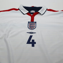 Load image into Gallery viewer, 2003/05 Gerrard #4 England Vintage Umbro Home Football Shirt (L) EURO 20043

