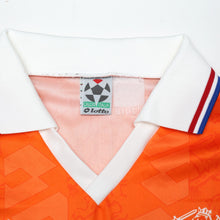 Load image into Gallery viewer, 1994 Bergkamp #10 Holland Vintage Lotto Home Football Shirt (M) Netherlands13
