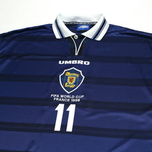 Load image into Gallery viewer, 1998/00 Collins #11 Scotland Vintage Umbro Home Football Shirt (XL) 1998 WC2
