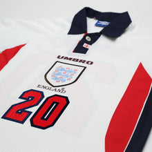 Load image into Gallery viewer, 1997/99 Owen #20 England Vintage Umbro Home Football Shirt (M) WC 19984
