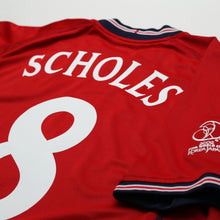 Load image into Gallery viewer, 2002/04 Scholes #8 England Vintage Umbro Away Football Shirt (L) Argentina WC11
