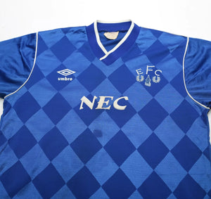 1986/89 EVERTON Vintage Umbro Home Football Shirt Jersey (M)