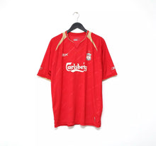 Load image into Gallery viewer, 2005/06 GERRARD #8 Liverpool Vintage Reebok UCL Home Football Shirt Jersey (L)
